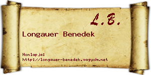 Longauer Benedek névjegykártya