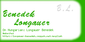 benedek longauer business card